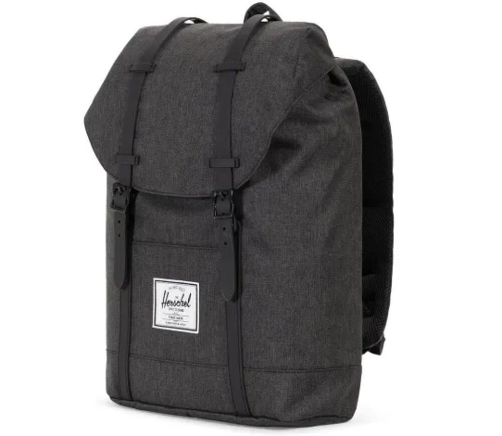 Herschel Retreat Backpack Charcoal Gray *FLAWED* Utility Back to School Commuter